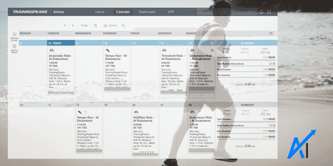 Get your best TrainingPeaks plan from AI Endurance