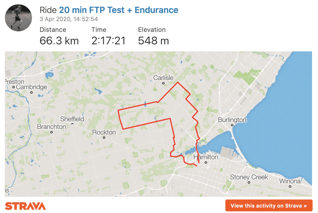 20 min FTP Test