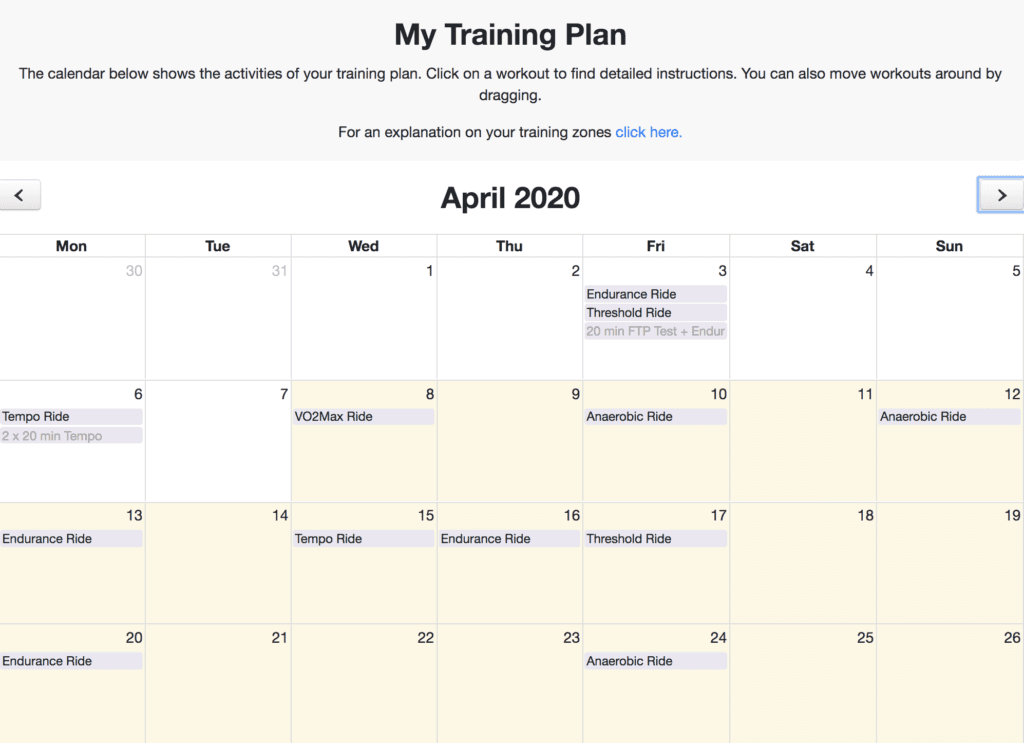 Cycling Training Plan