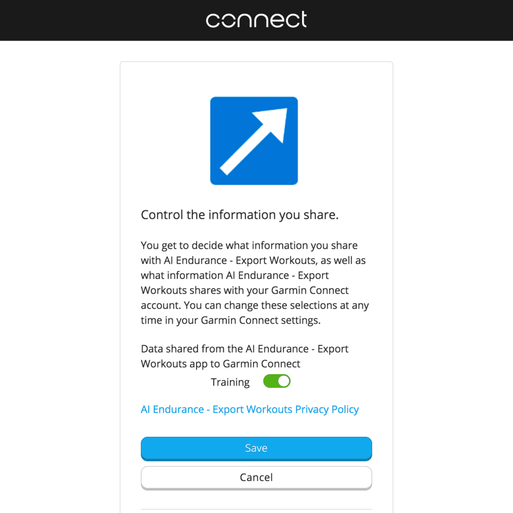 Garmin Connect - Authorize