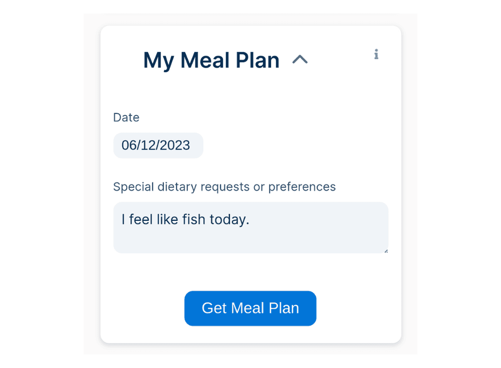 triathlon meal plan - dietary requests